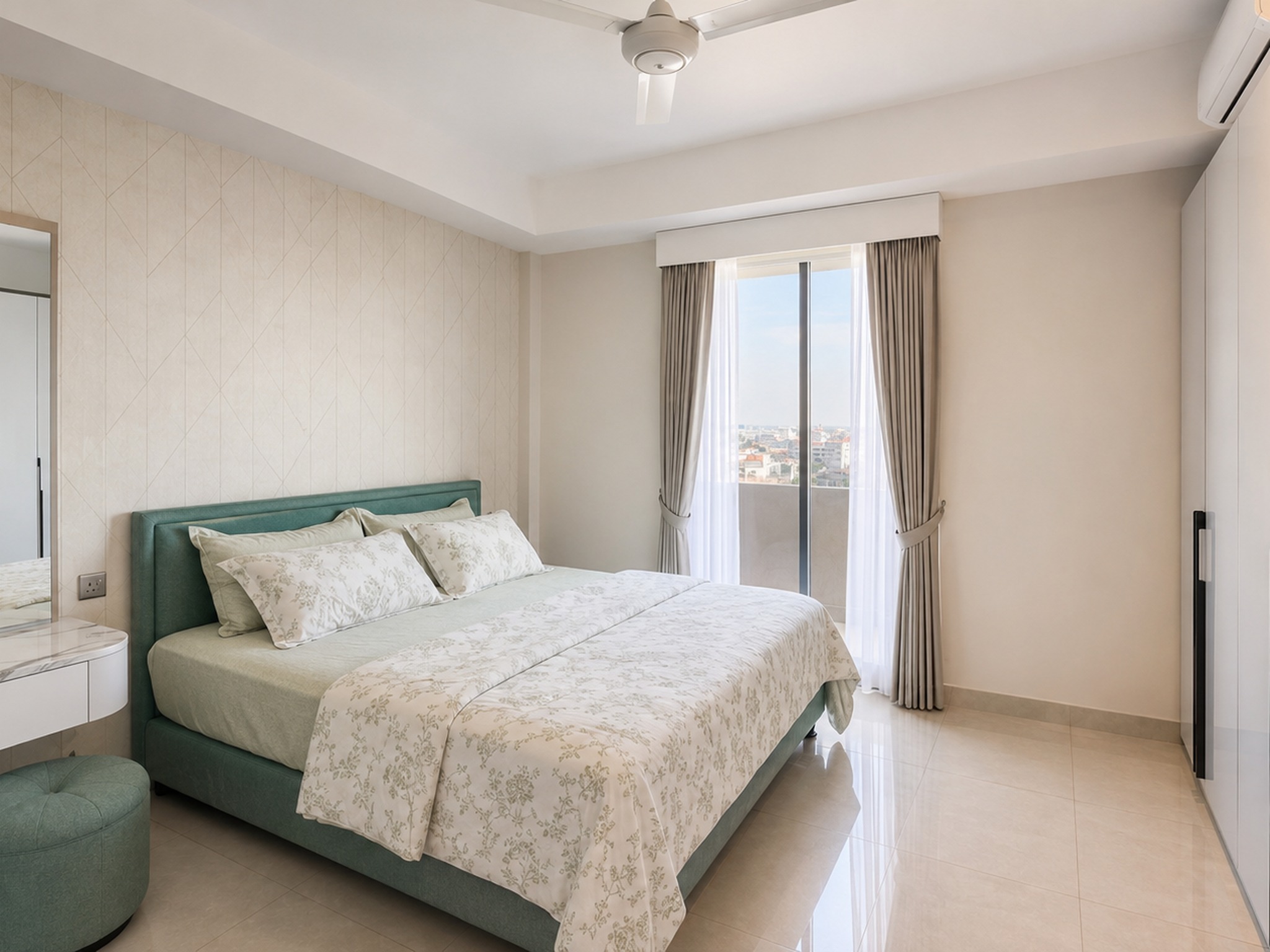 Green bedroom